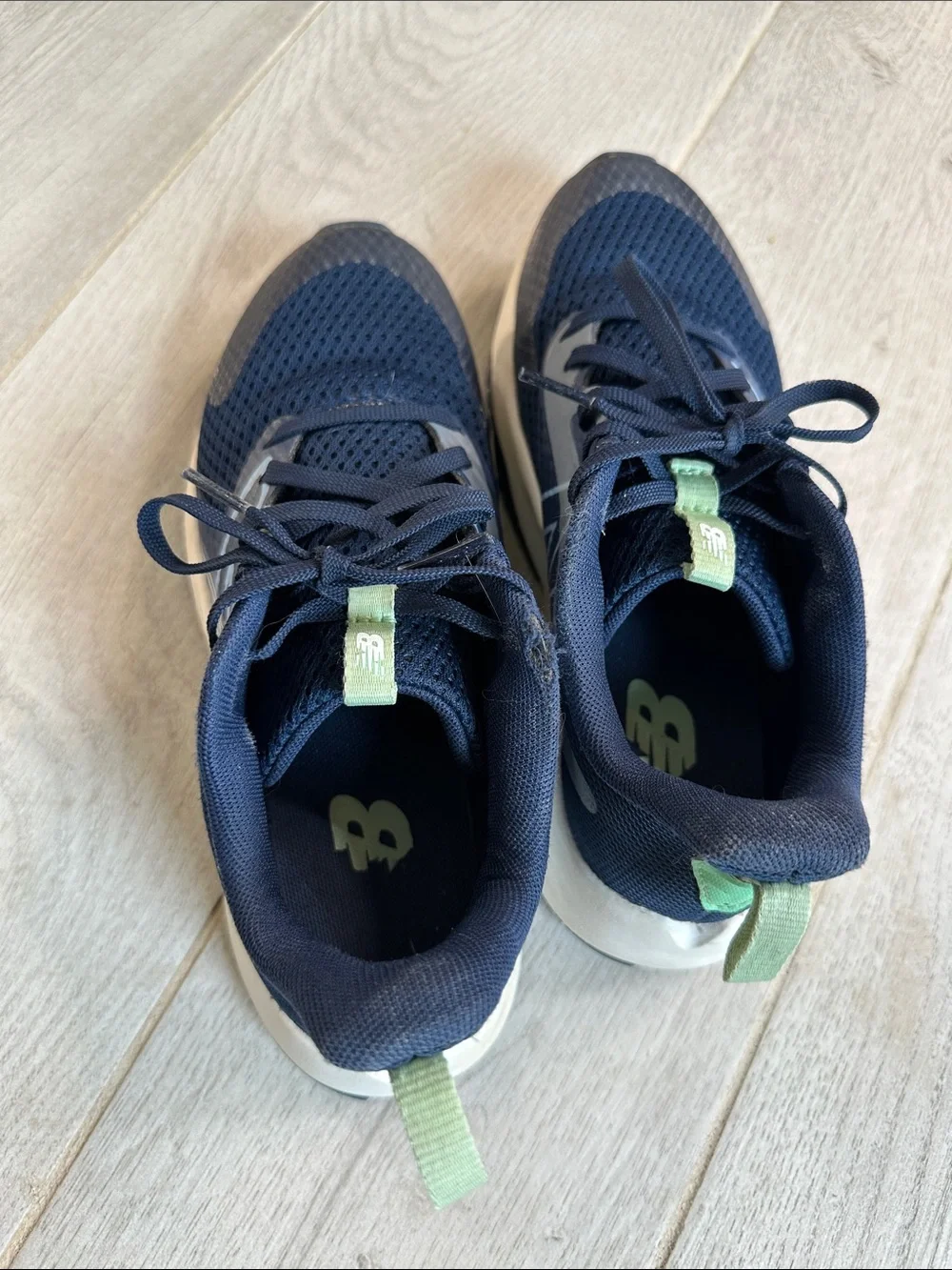 New Balance Navy with Light Blue and Green Kids Sneakers